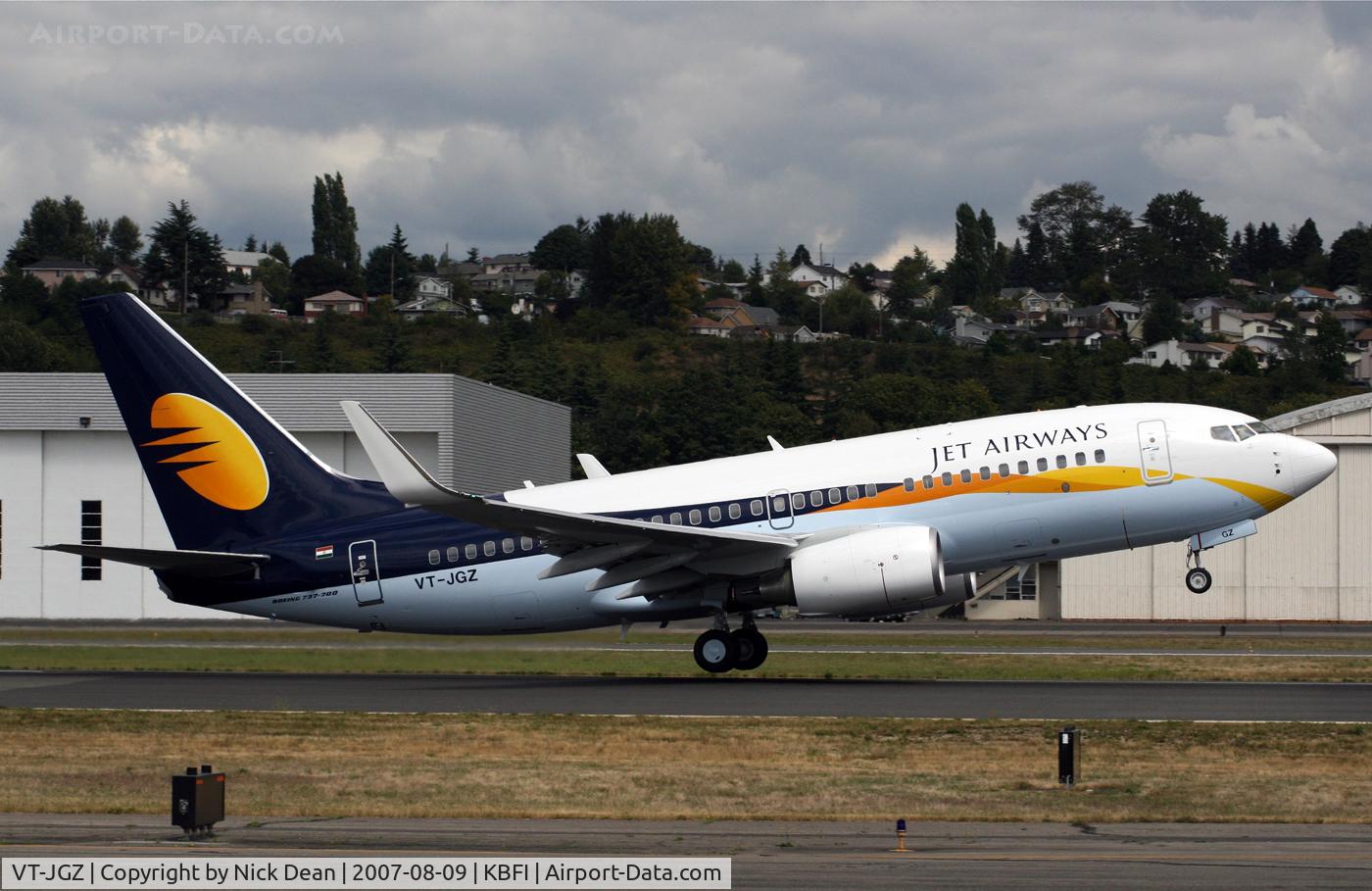 VT-JGZ, 2007 Boeing 737-76N C/N 35218/2342, /