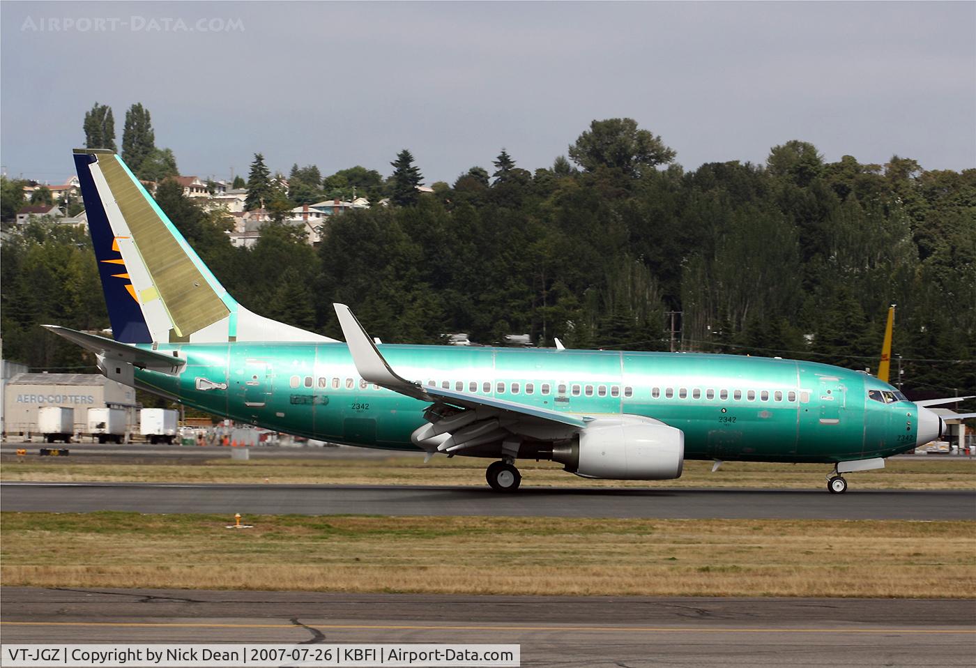 VT-JGZ, 2007 Boeing 737-76N C/N 35218/2342, /