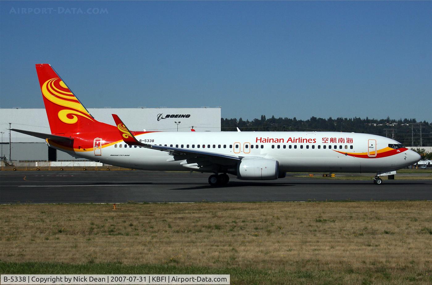 B-5338, 2007 Boeing 737-84P C/N 35749/2330, /