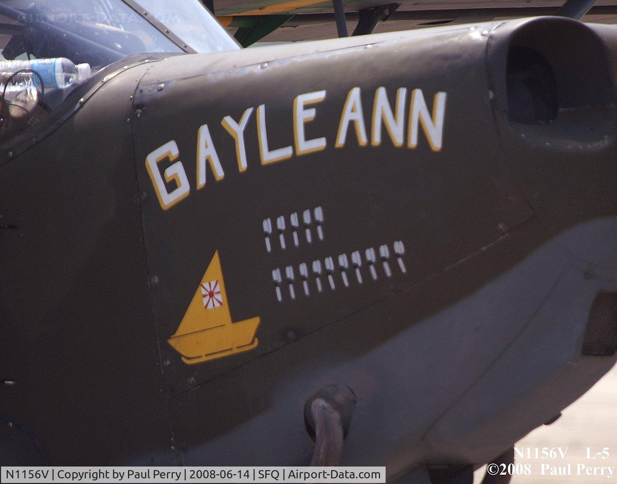 N1156V, 1943 Stinson L-5 Sentinel C/N 60507, Starboard side of her cowling