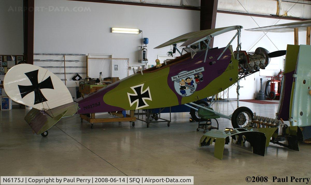 N6175J, 1993 Halberstadt Replica C/N CL-1V, Getting some work done in the hangar