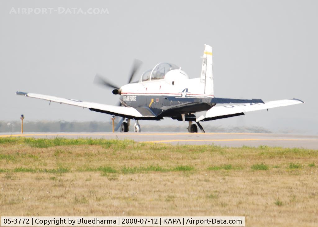 05-3772, 2005 Raytheon T-6A Texan II C/N PT-324, T-6II Texan takeoff on 17L.