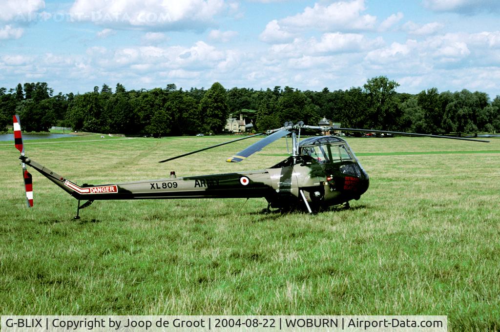 G-BLIX, 1958 Saunders-Roe Skeeter AOP.12 C/N S2/5094, This Skeeter was a nice surprise to the Moth ralley at Woburn Abbey.