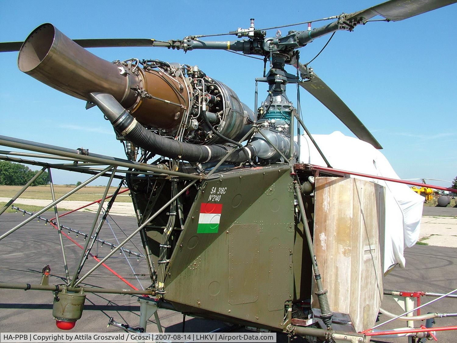 HA-PPB, 1970 Sud Aviation SA-318C Alouette II C/N 2140, Kaposújlak airport (LHKV) Hungary