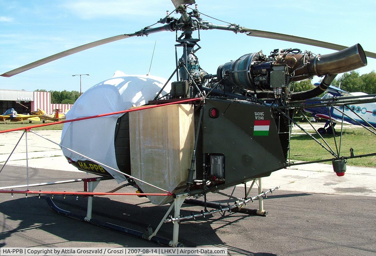 HA-PPB, 1970 Sud Aviation SA-318C Alouette II C/N 2140, Kaposújlak airport (LHKV) Hungary