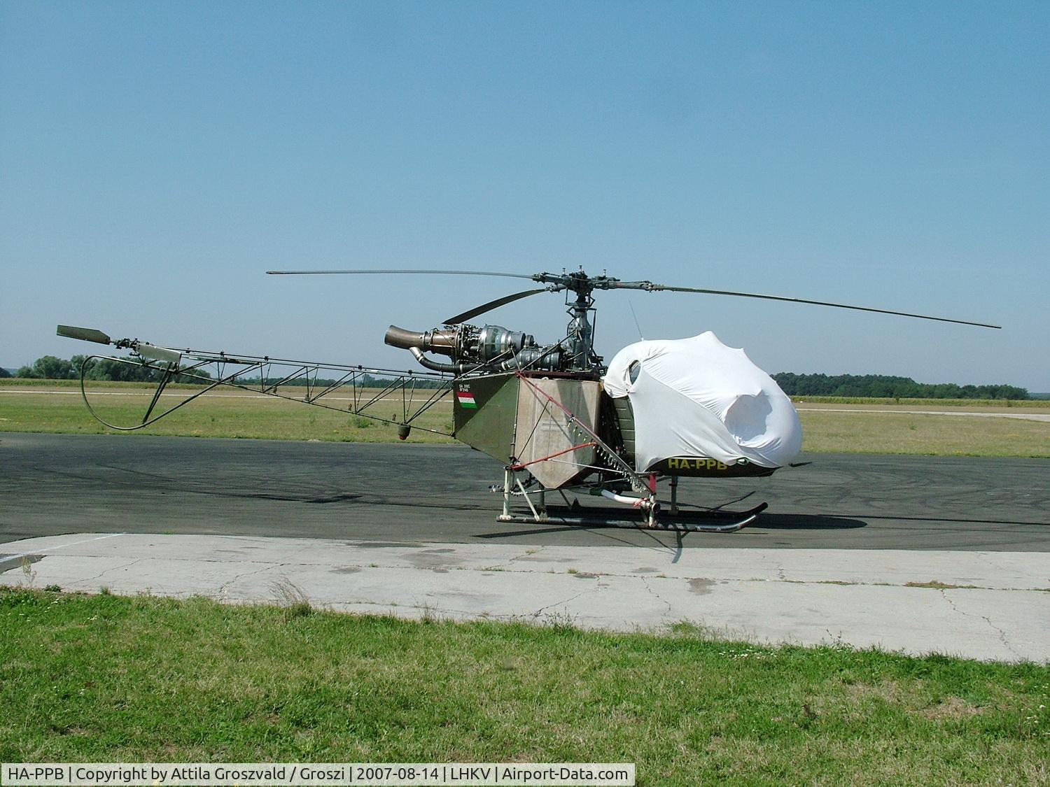 HA-PPB, 1970 Sud Aviation SA-318C Alouette II C/N 2140, Kaposújlak airport (LHKV) Hungary