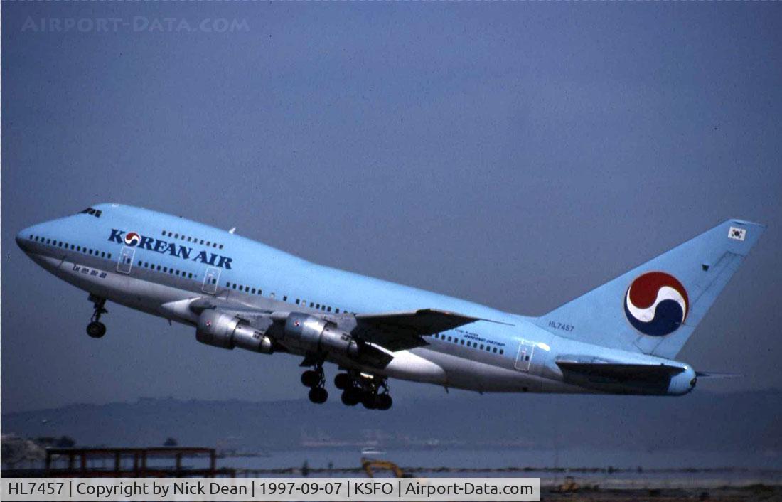 HL7457, 1981 Boeing 747-SPB5 C/N 22484, Scanned from a slide