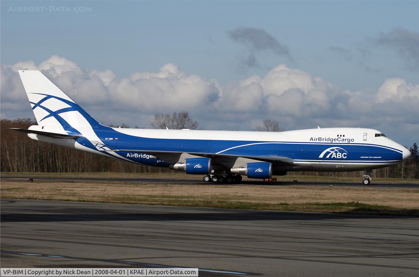 VP-BIM, 2008 Boeing 747-4HAERF C/N 35237, /