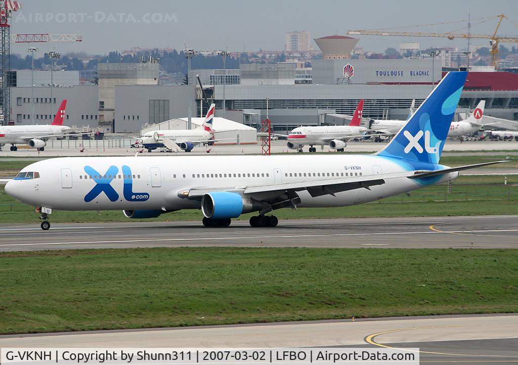 G-VKNH, 1992 Boeing 767-3Y0/ER C/N 26204, Arriving from Punta Cana and rolling to the terminal