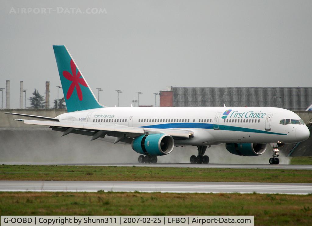 G-OOBD, 2003 Boeing 757-28A C/N 33099, Arriving from flight...