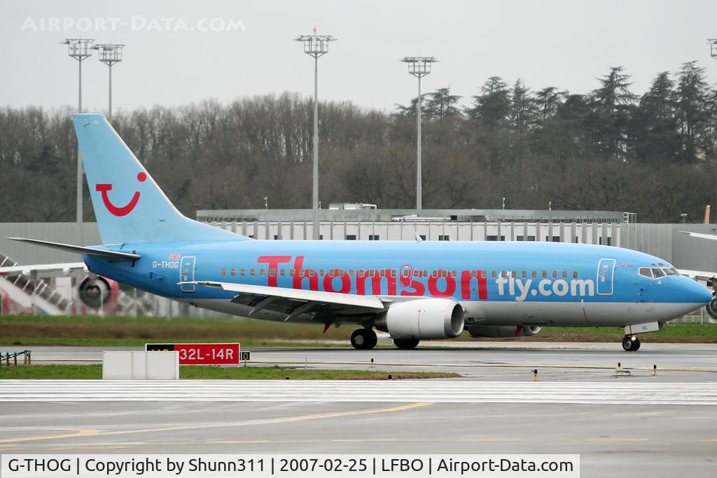 G-THOG, 1997 Boeing 737-31S C/N 29057, Arriving from flight...
