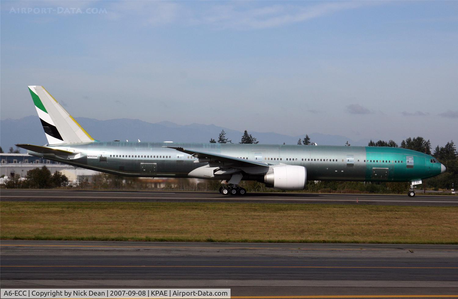 A6-ECC, 2007 Boeing 777-36N/ER C/N 33865, /