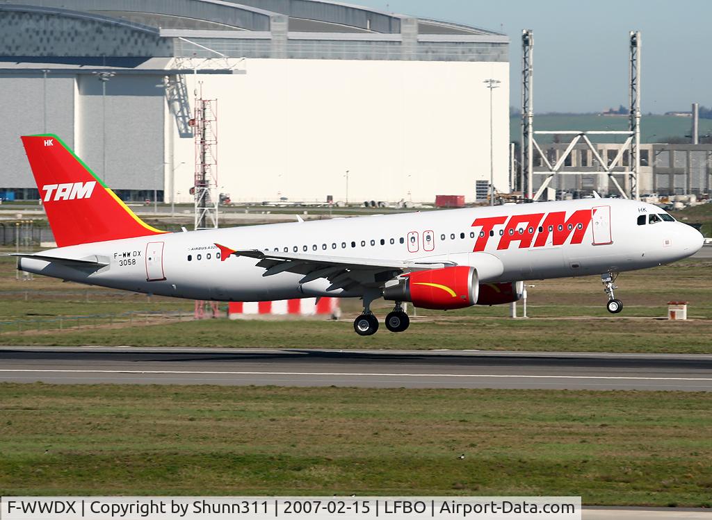 F-WWDX, 2007 Airbus A320-214 C/N 3058, C/n 3058 - To be PR-MHK
