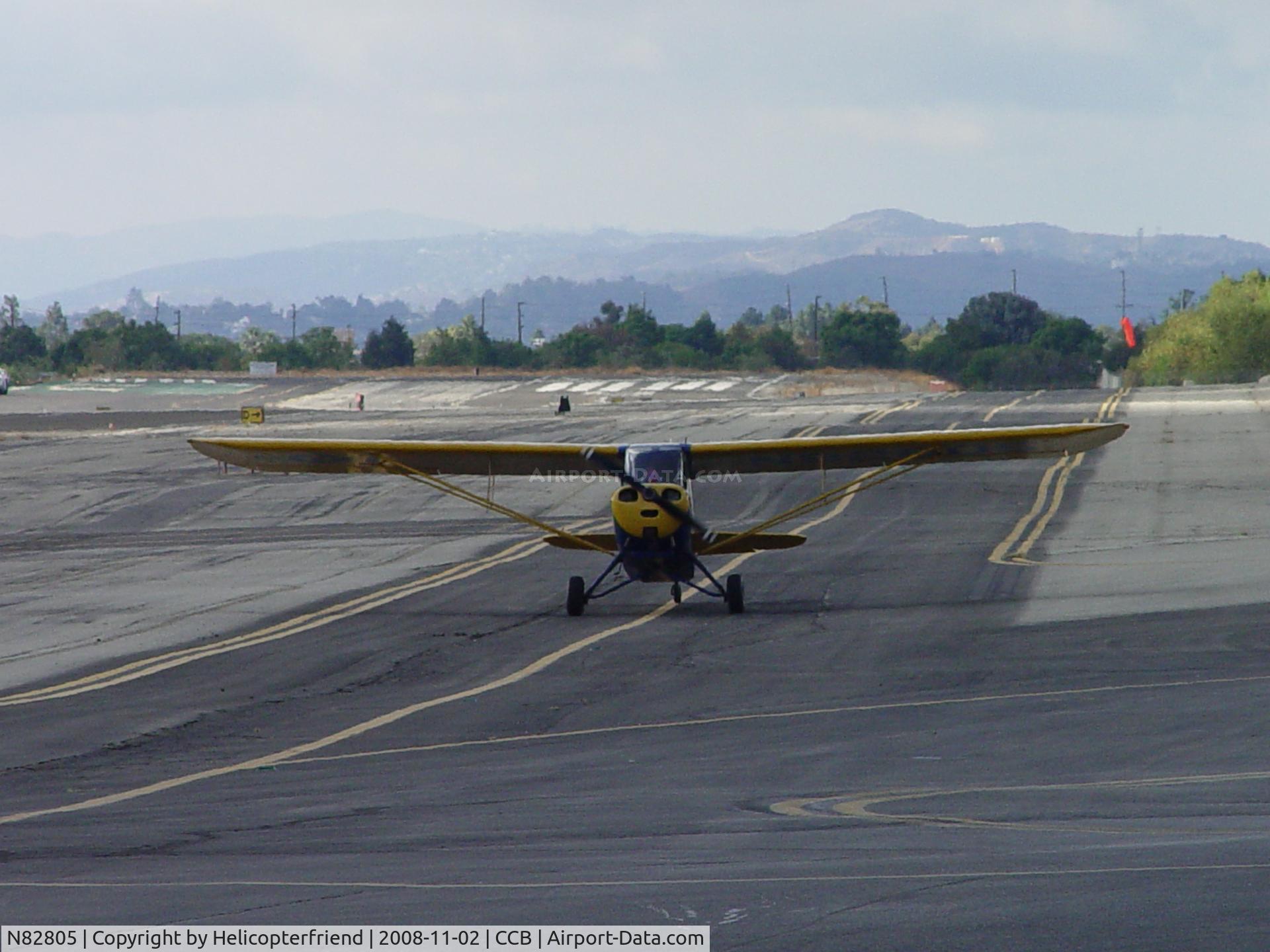 N82805, 1946 Aeronca 7AC Champion C/N 7AC-1452, Taxiing back to Hangar at Cable