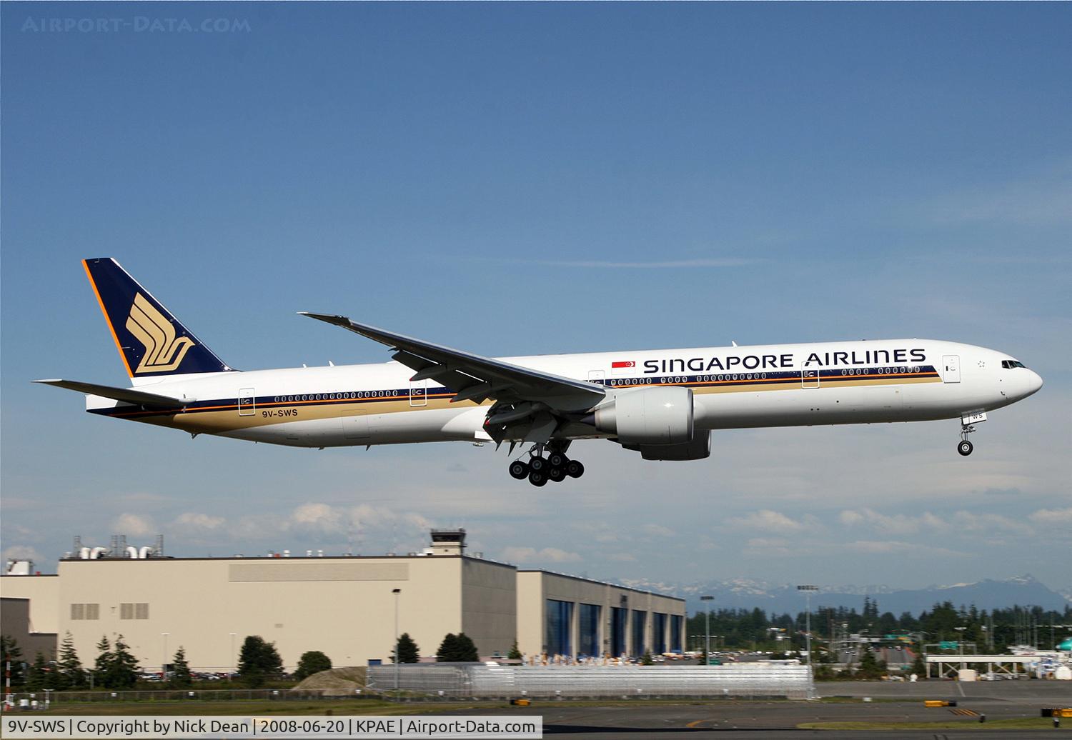 9V-SWS, 2008 Boeing 777-312/ER C/N 34584, /