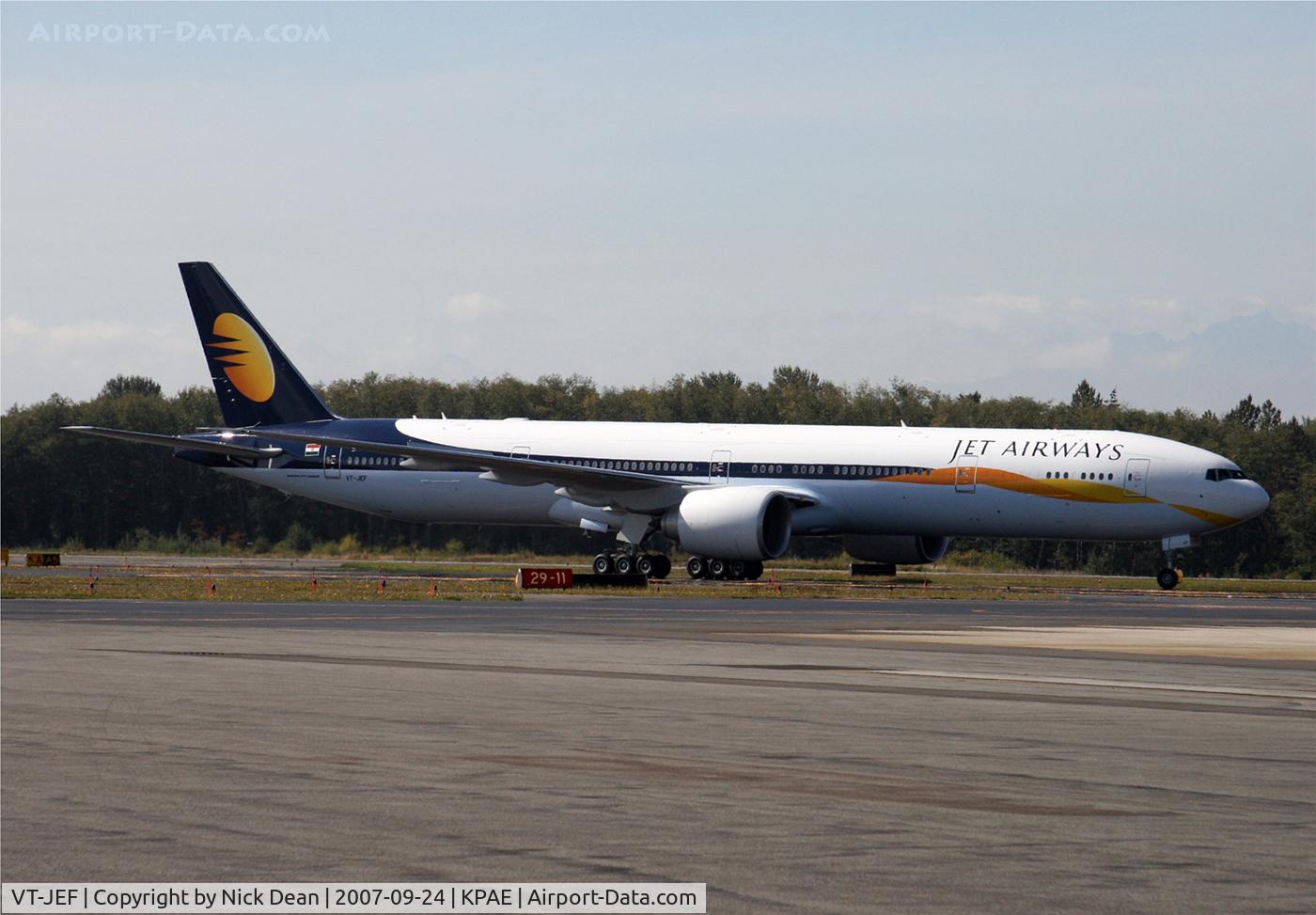 VT-JEF, 2007 Boeing 777-35R/ER C/N 35162, /