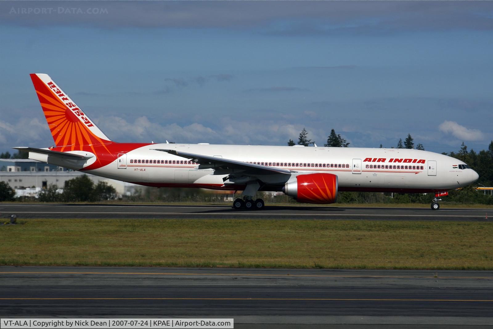 VT-ALA, 2007 Boeing 777-237/LR C/N 36300, The new scheme