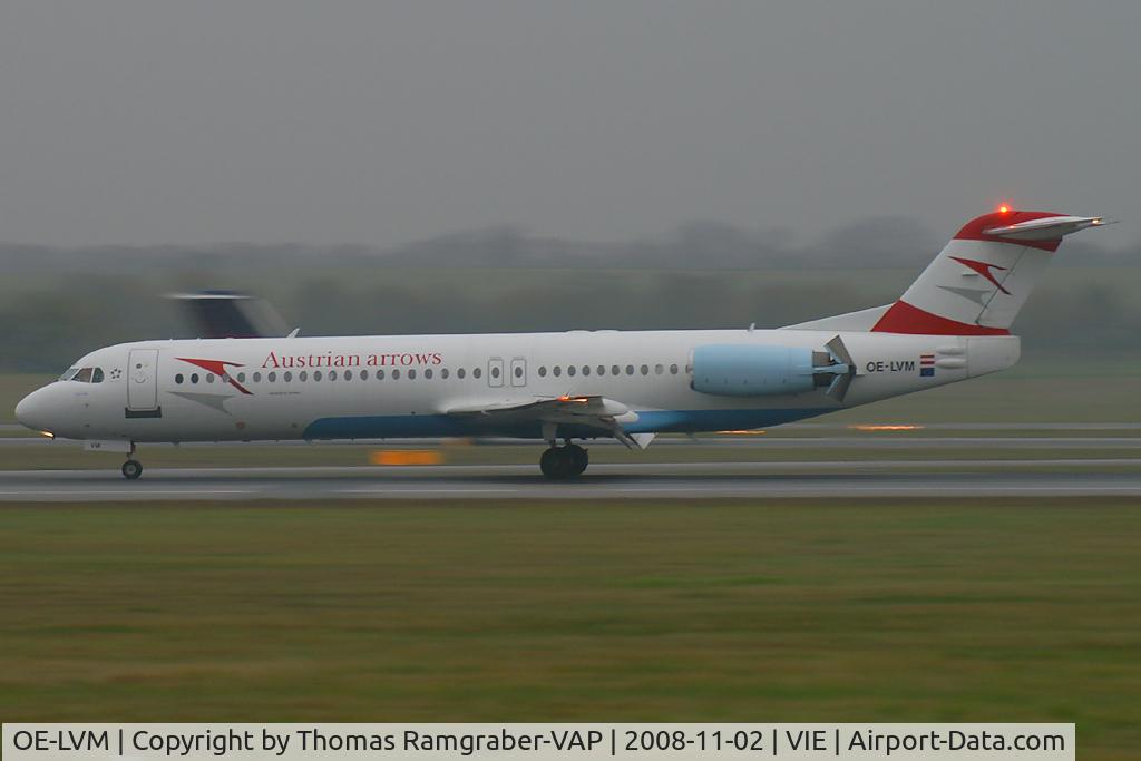 OE-LVM, 1991 Fokker F100 (F-28-0100) C/N 11361, Austrian Arrows Fokker 100