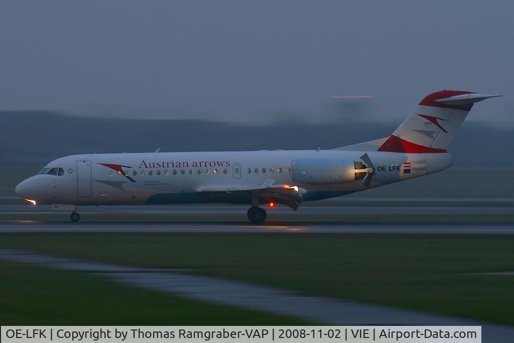 OE-LFK, 1995 Fokker 70 (F-28-0070) C/N 11555, Austrian Arrows Fokker 70