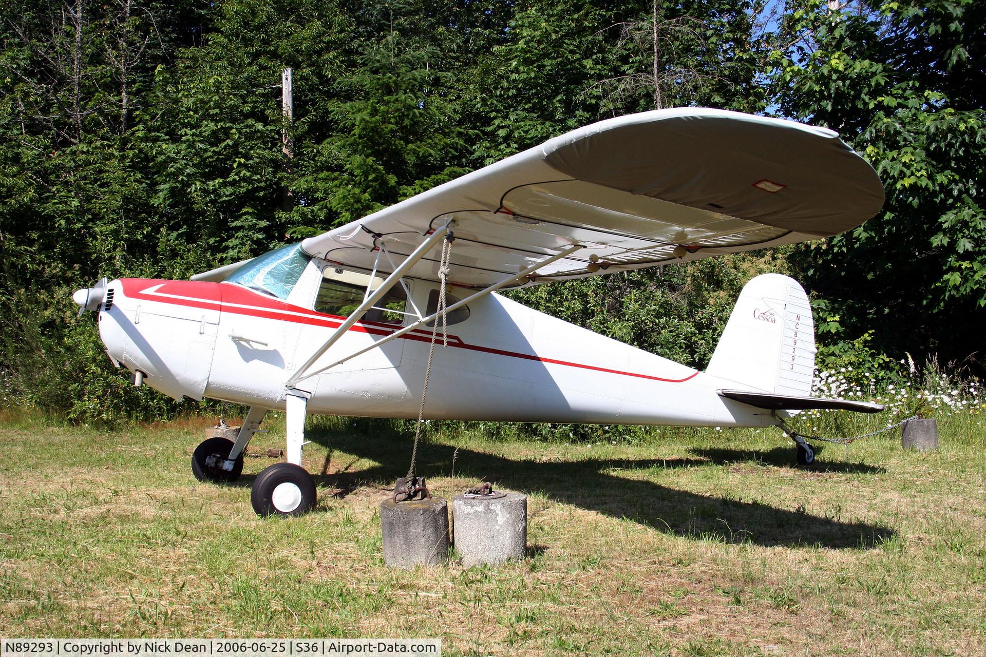 N89293, 1946 Cessna 140 C/N 8319, /