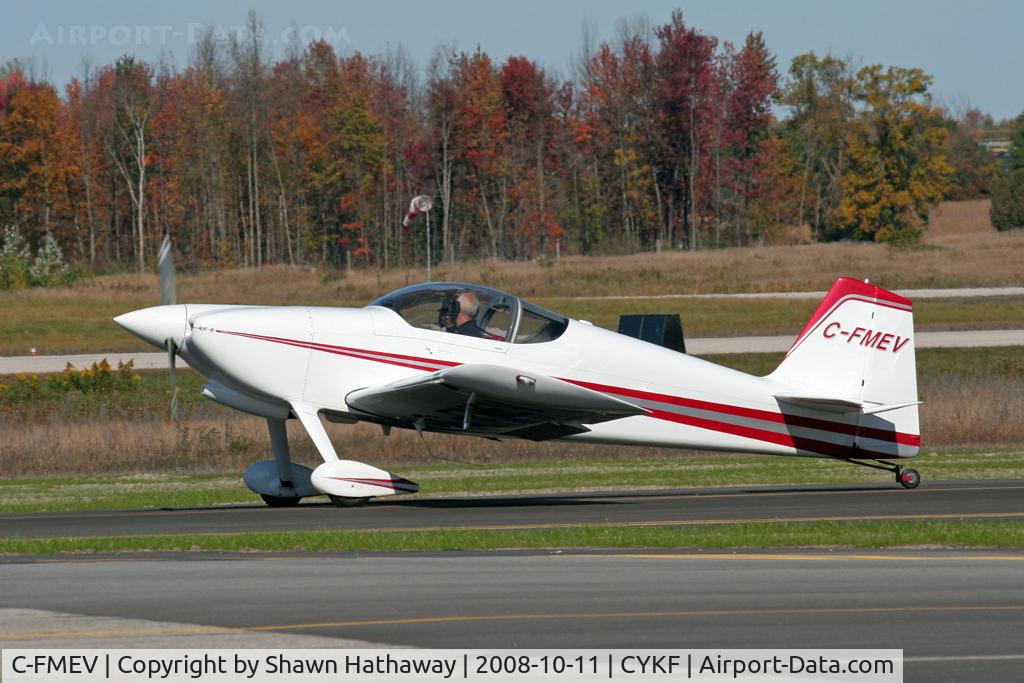 C-FMEV, 1992 Vans RV-6 C/N 20274, Taxing to Parking at Waterloo Aiport