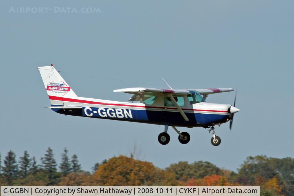 C-GGBN, 1980 Cessna 152 C/N 15284325, Landing Runway 08 (Canon XT, 70-300mm IS)