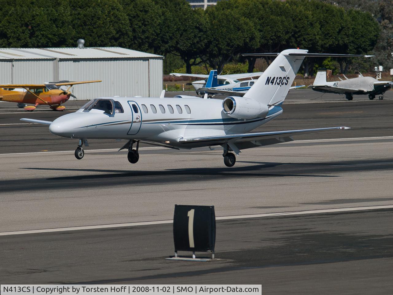 N413CS, 2006 Cessna 525B CitationJet CJ3 C/N 525B0082, N413CS arriving on RWY 21