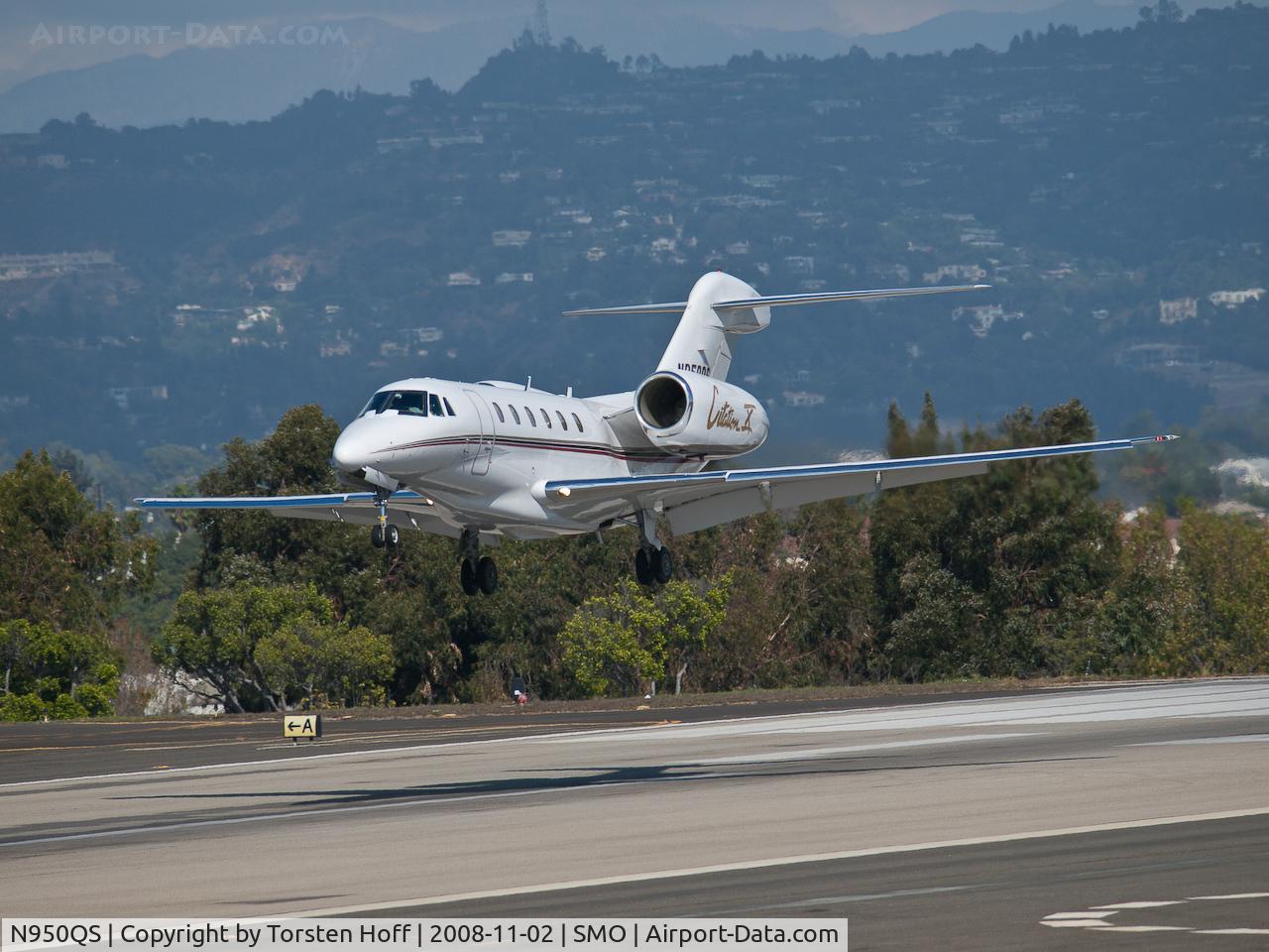 N950QS, 1998 Cessna 750 Citation X C/N 750-0050, N950QS arriving on RWY 21