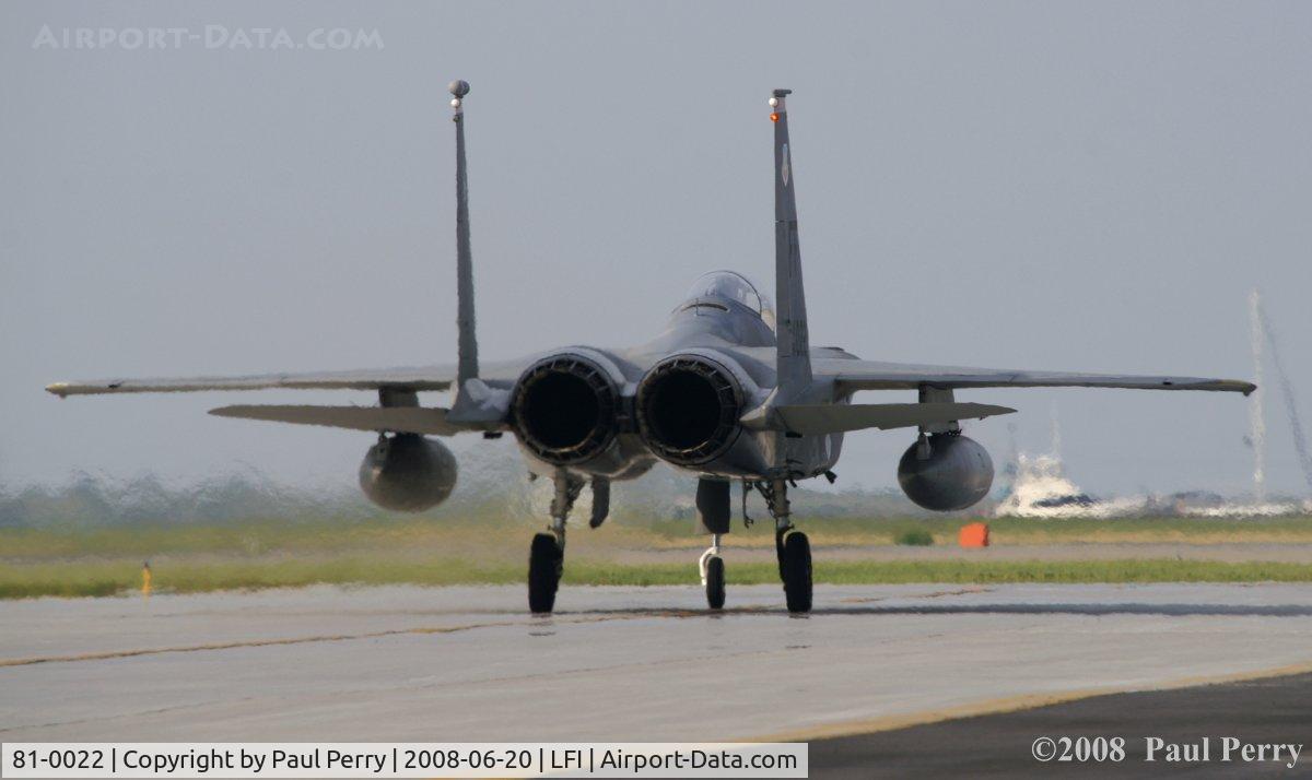 81-0022, 1981 McDonnell Douglas F-15C Eagle C/N 0738/C205, Once on the Demo Team, she was in the Four-Ship Flyby this year