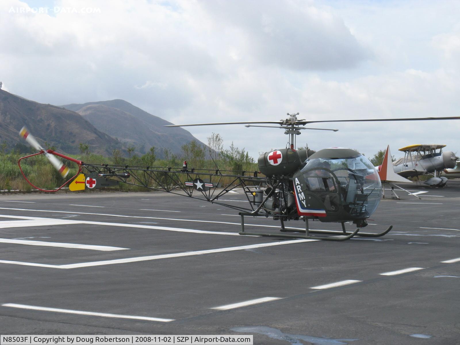 N8503F, 1965 Bell 47G-4 C/N 3350, 1965 Bell 47G-4, Lycoming VO-540 305 Hp, landed