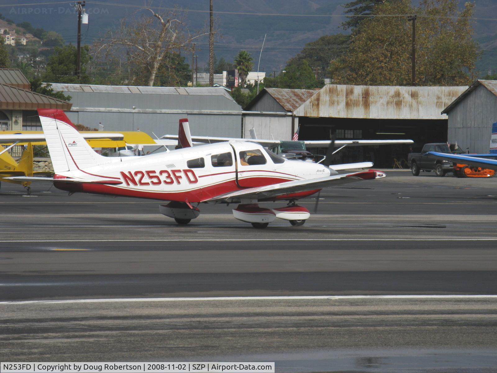 N253FD, Piper PA-28-181 Archer III C/N 2843321, Piper PA-28-181 ARCHER II, Lycoming O-360-A4M 180 Hp, taxi