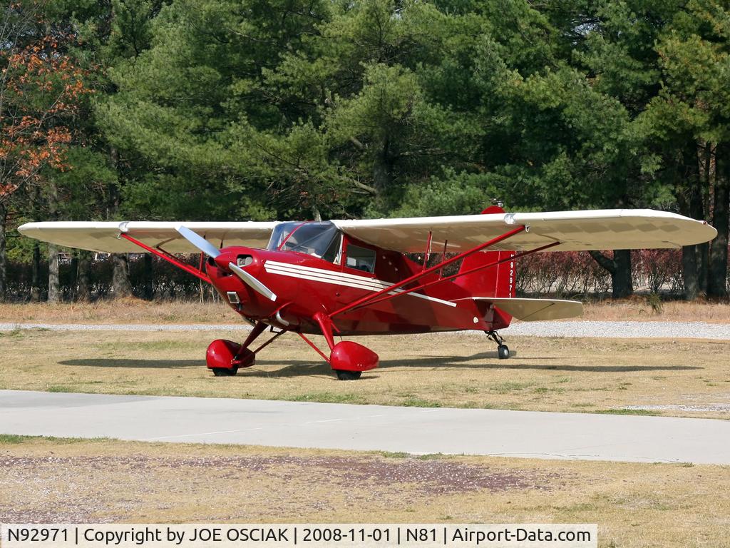 N92971, 1946 Commonwealth 185 Skyranger C/N 1704, Getting ready to leave for it's new home in Texas.