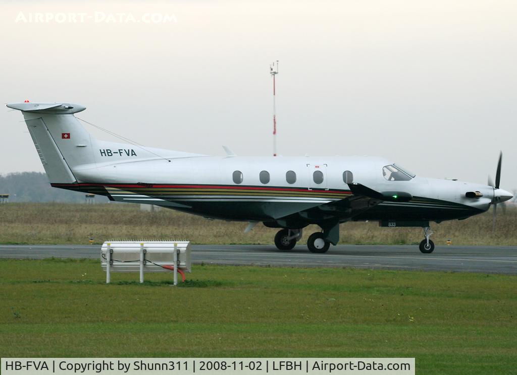 HB-FVA, 2007 Pilatus PC-12/47 C/N 833, Arriving from flight...