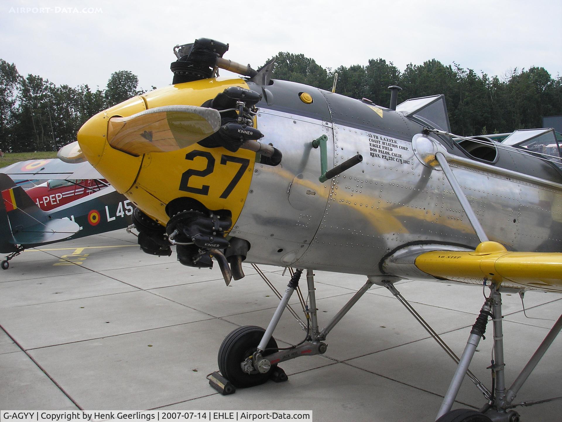 G-AGYY, 1941 Ryan PT-22 Recruit (ST3KR) C/N 1167, Aviodrome - Aviation Museum - Lelystad, Oldtimer Fly in