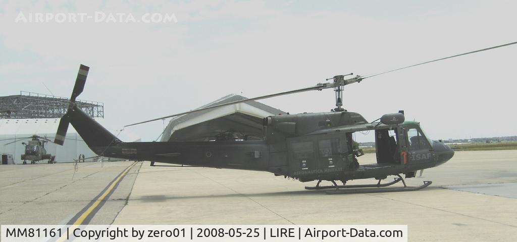 MM81161, Agusta AB-212AM/ICO C/N 5818, MM81161 AB212 (c/n 5818) of the Aeronautica Militaire with ISAF(International Security Assistance Force) titles, for service in Afghanistan, seen at Pratica Di Mare.