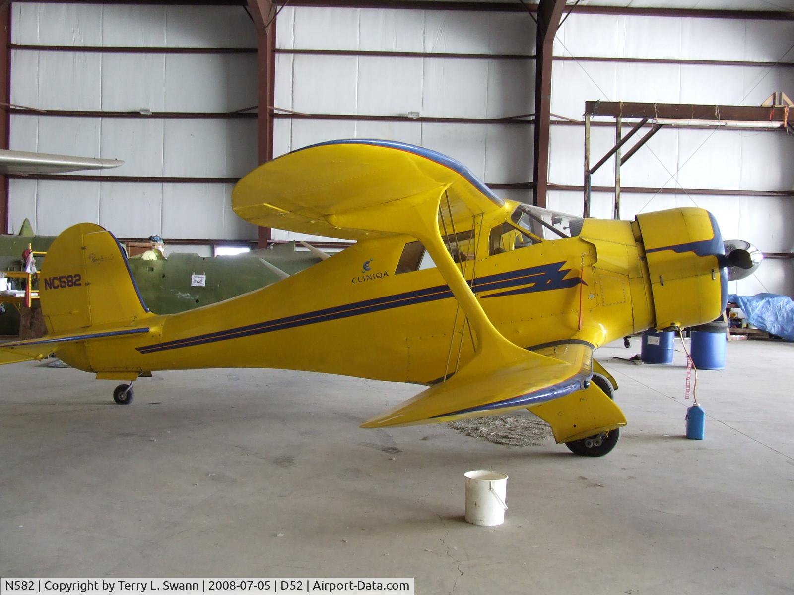 N582, 1944 Beech D17S Staggerwing C/N 6704, In the hanger at Geneseo