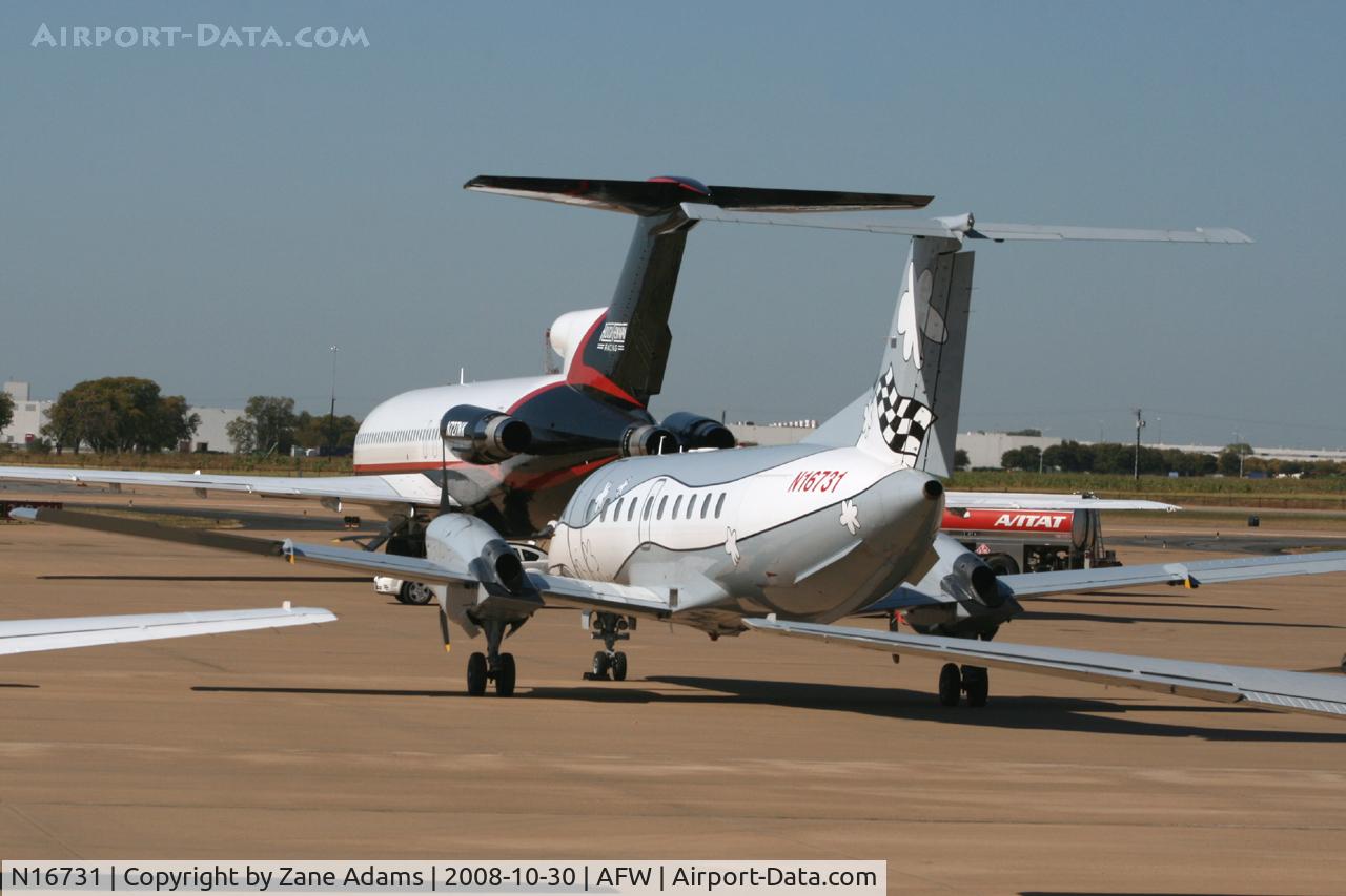 N16731, 1990 Embraer EMB-120ER Brasilia C/N 120.190, At Alliance - Fort Worth - Nascar Weekend