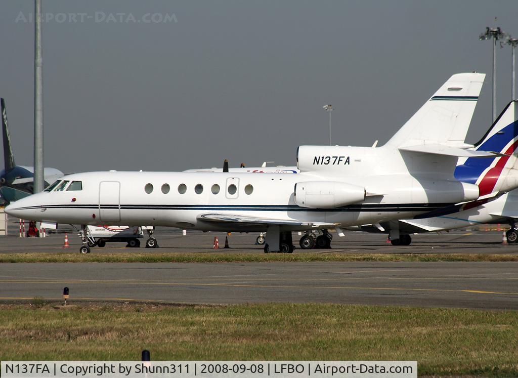 N137FA, 1983 Dassault Falcon 50 C/N 137, Parked at the General Aviation area...