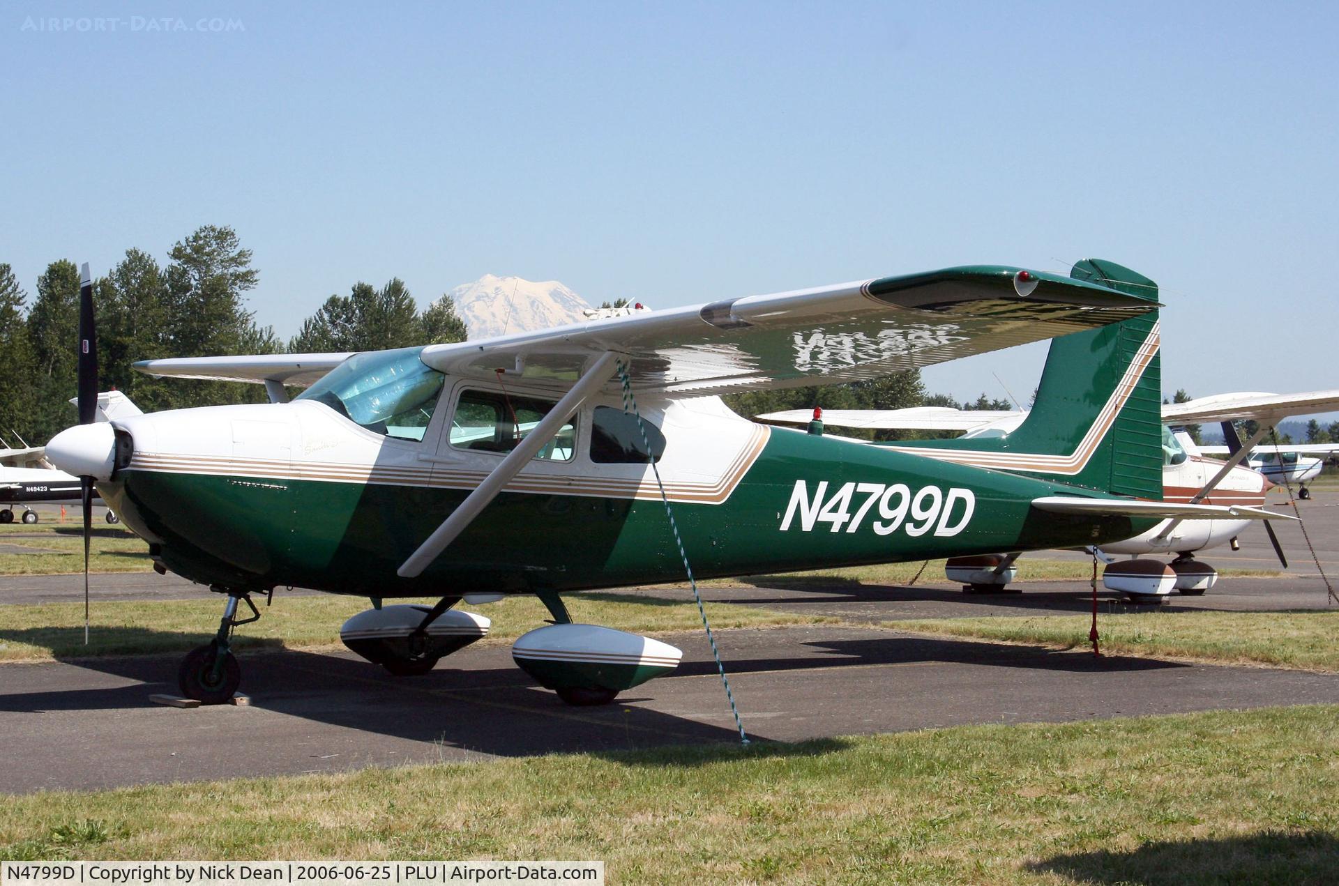 N4799D, 1958 Cessna 182A Skylane C/N 34899, Mt. Rainier 14,410' poking up behind this frame