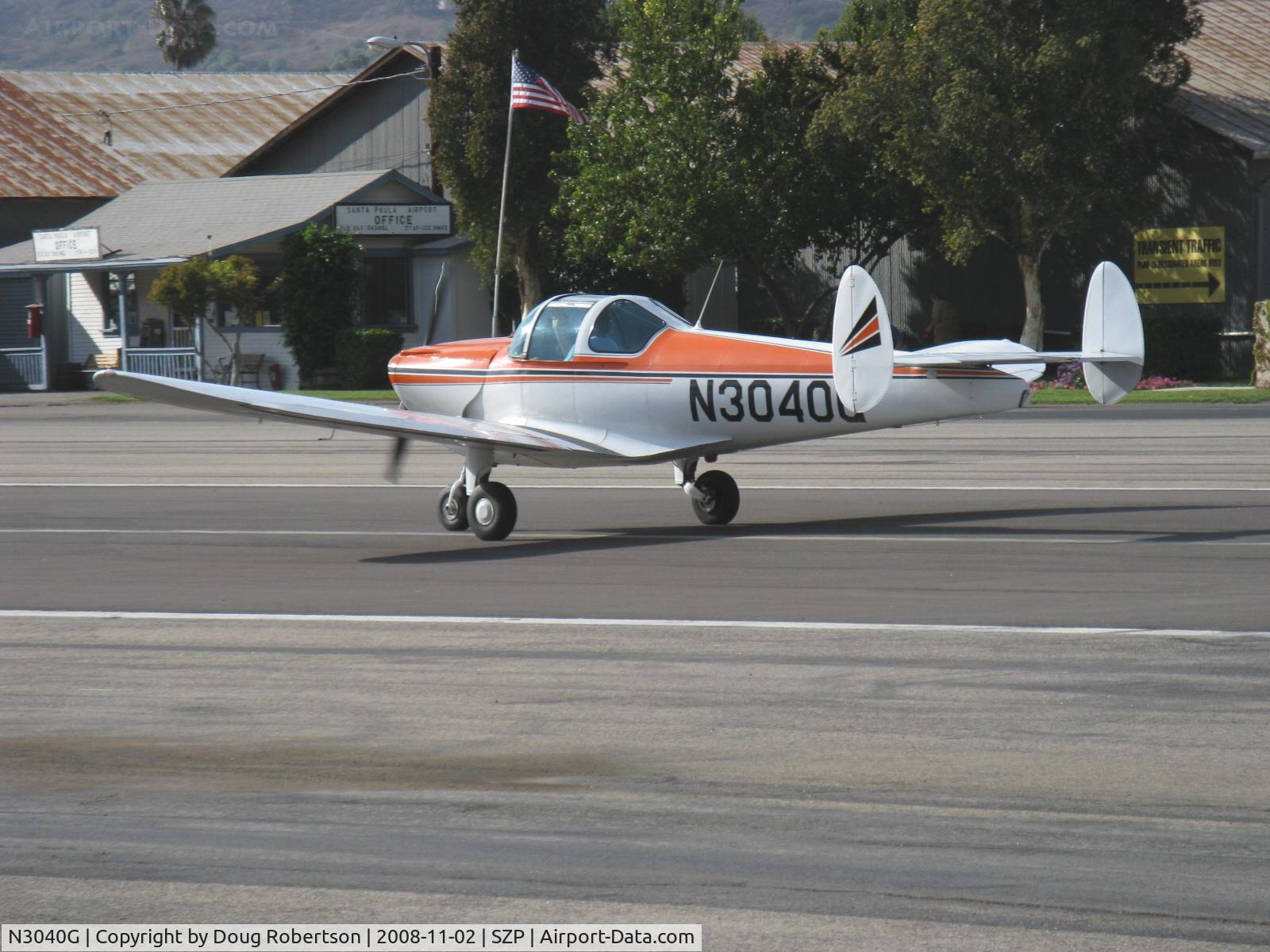 N3040G, 1961 Forney F-1A Aircoupe C/N 5740, 1961 Forney FORNAIRE  AIRCOUPE F-1A, Continental C90-12 95 Hp for takeoff, landing roll Rwy 22
