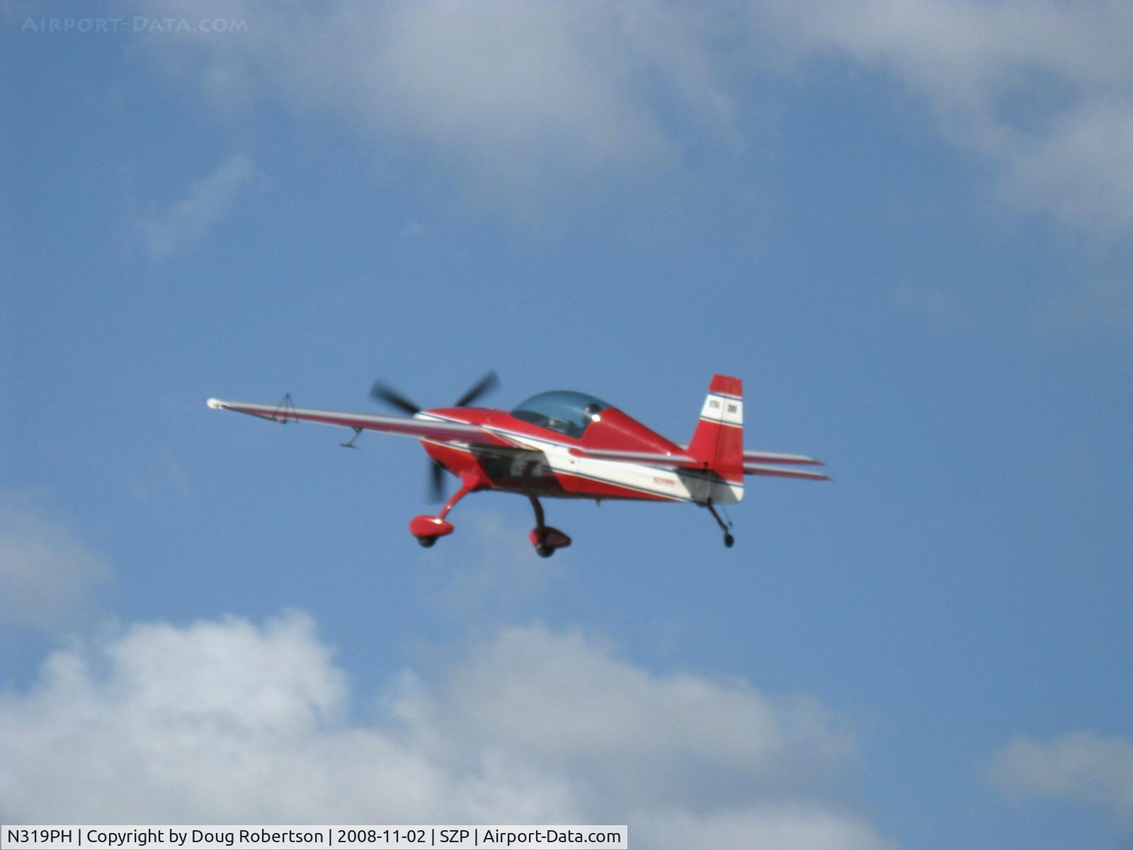N319PH, 1991 Extra EA-300 C/N 030, 1991 Extra Flugzeugbau Gmbh EA-300 AKROBAT, Lycoming AEIO-540-L1B5 300 Hp, wing spades, Experimental class, takeoff climb Rwy 22 like a homesick angel