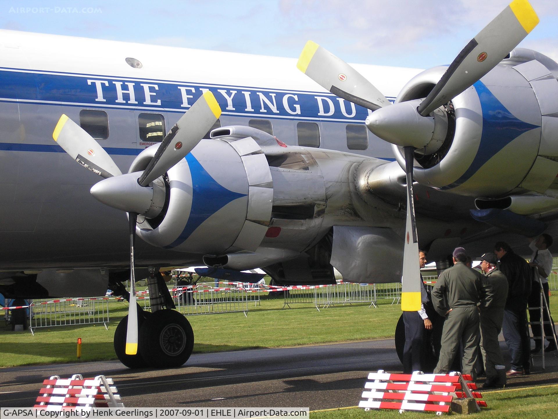 G-APSA, 1958 Douglas DC-6A C/N 45497, Giants of History Fly in , Aviodrome - Lelystad Airport