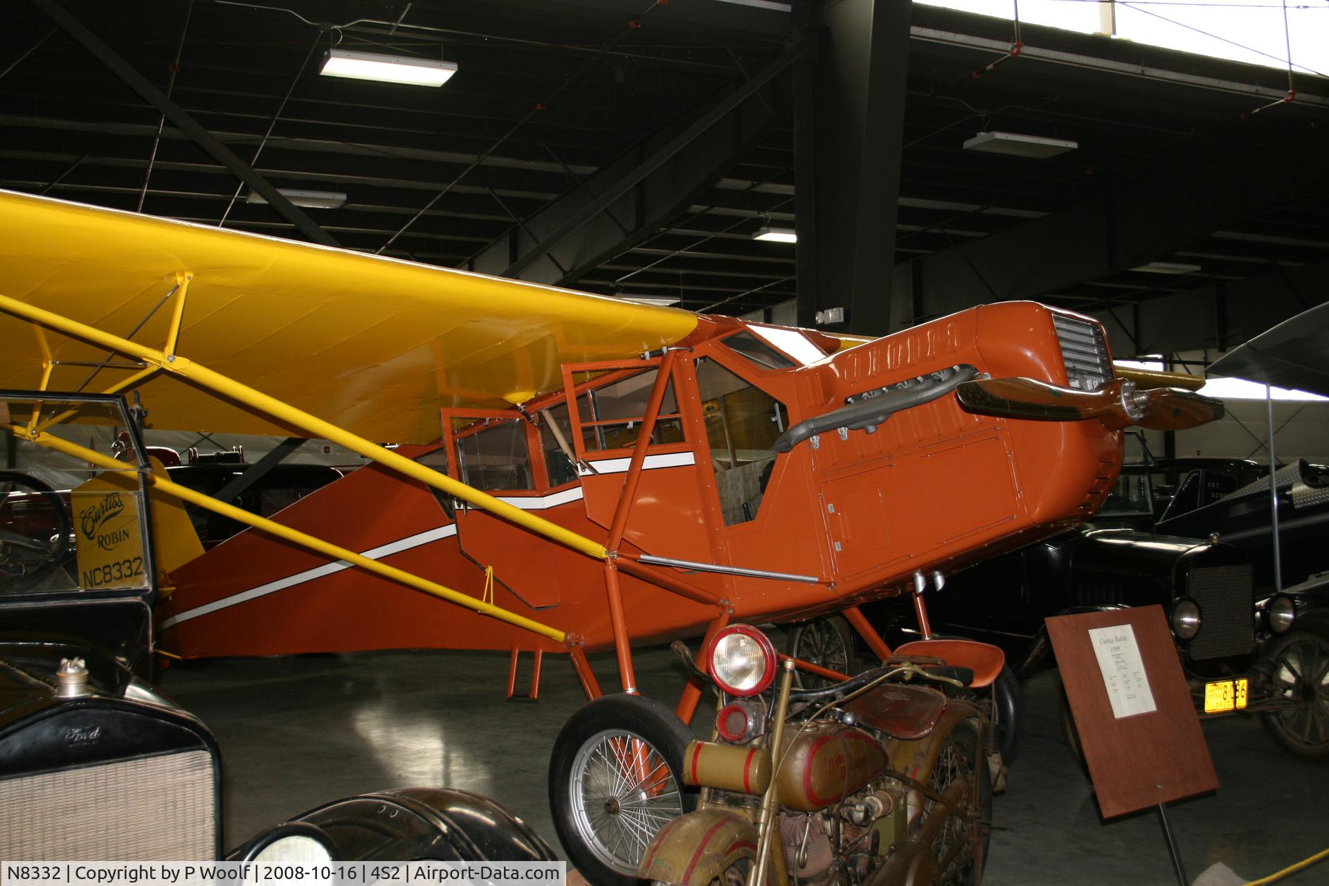 N8332, 1929 Curtiss-Wright Robin C/N 213, WAAAM exhibit