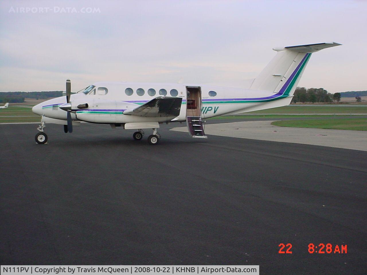 N111PV, 1981 Beech 200 C/N BB-772, Parked on ramp in front of Terminal...