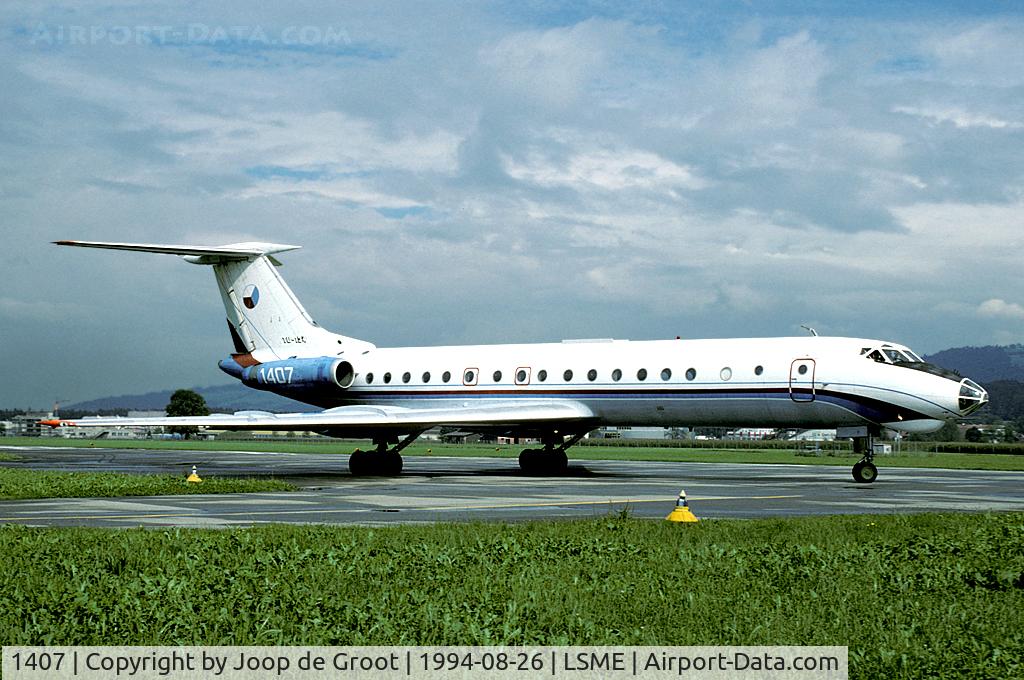 1407, 1971 Tupolev Tu-134 C/N 1351407, This Tupolev brought the personnel for the fighters visiting the Air'94 show at nearby Buochs.