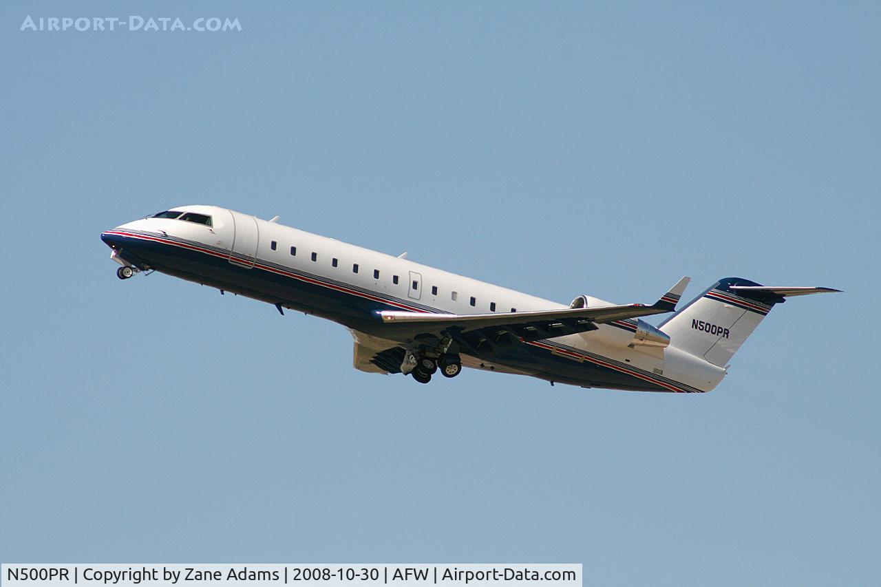 N500PR, 2003 Bombardier CRJ-100SE (CL-600-2B19) C/N 7846, At Alliance - Fort Worth - Nascar Weekend - Penske Racing