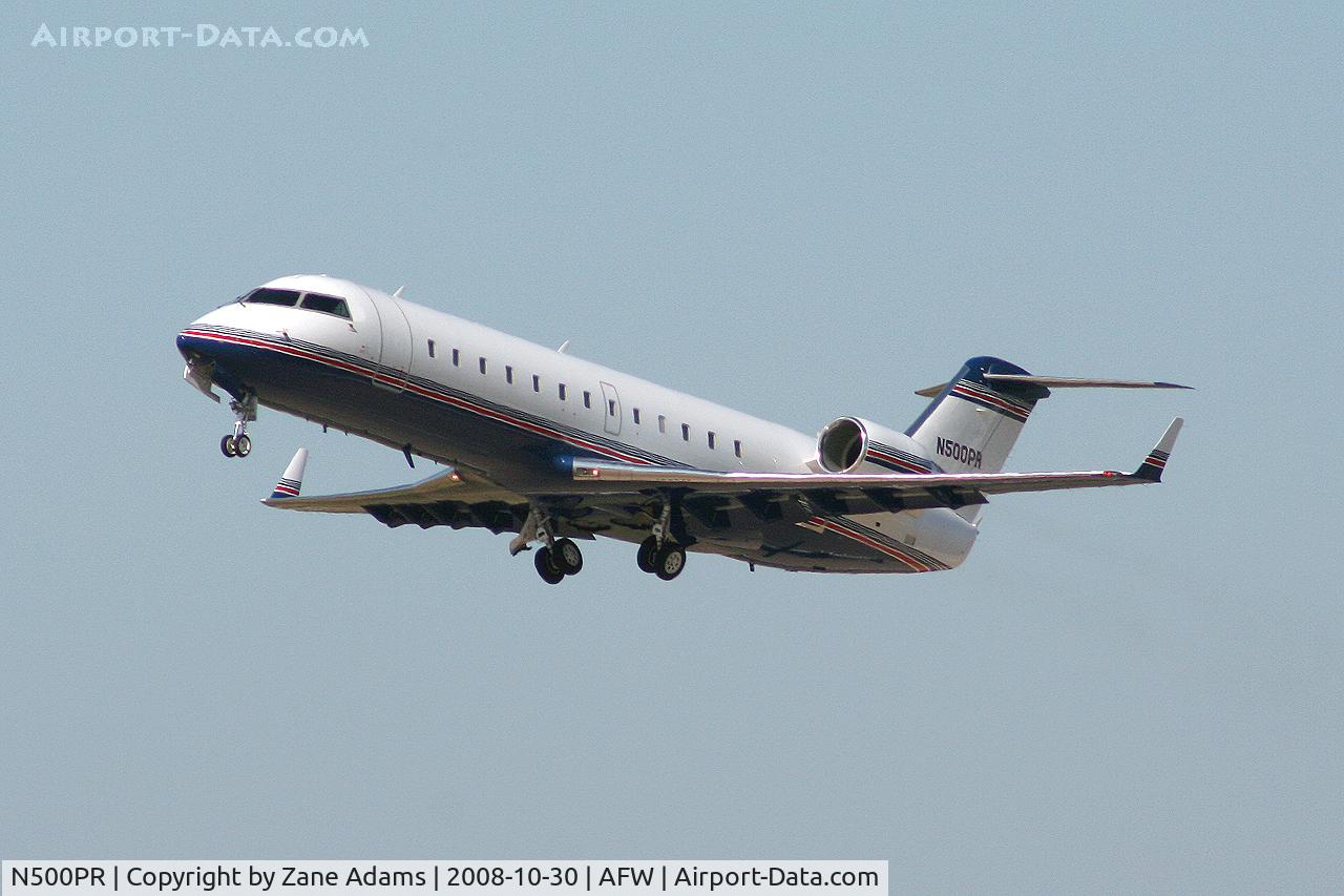 N500PR, 2003 Bombardier CRJ-100SE (CL-600-2B19) C/N 7846, At Alliance - Fort Worth - Nascar Weekend - Penske Racing