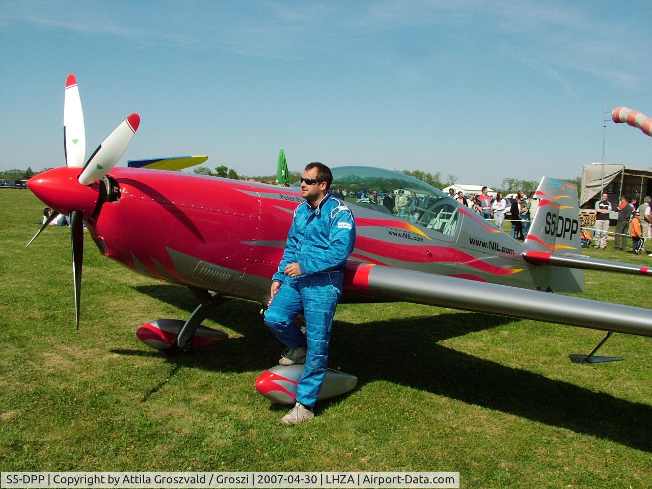 S5-DPP, 2001 Extra EA-300L C/N 140, Zalaegerszeg-Andráshida Airport - LHZA. Airshow 2007. Pilot, Peter Podlunsek