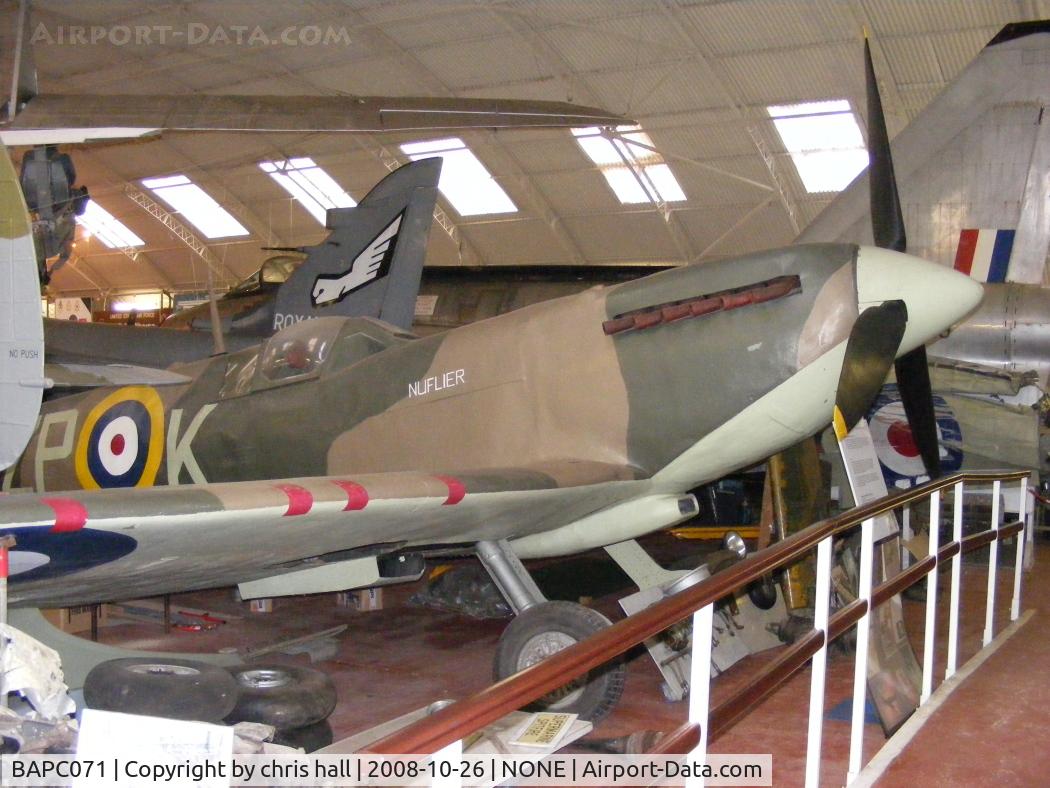 BAPC071, Supermarine Spitfire Replica C/N BAPC.071, Norfolk & Suffolk Aviation Museum, wearing serial P8140