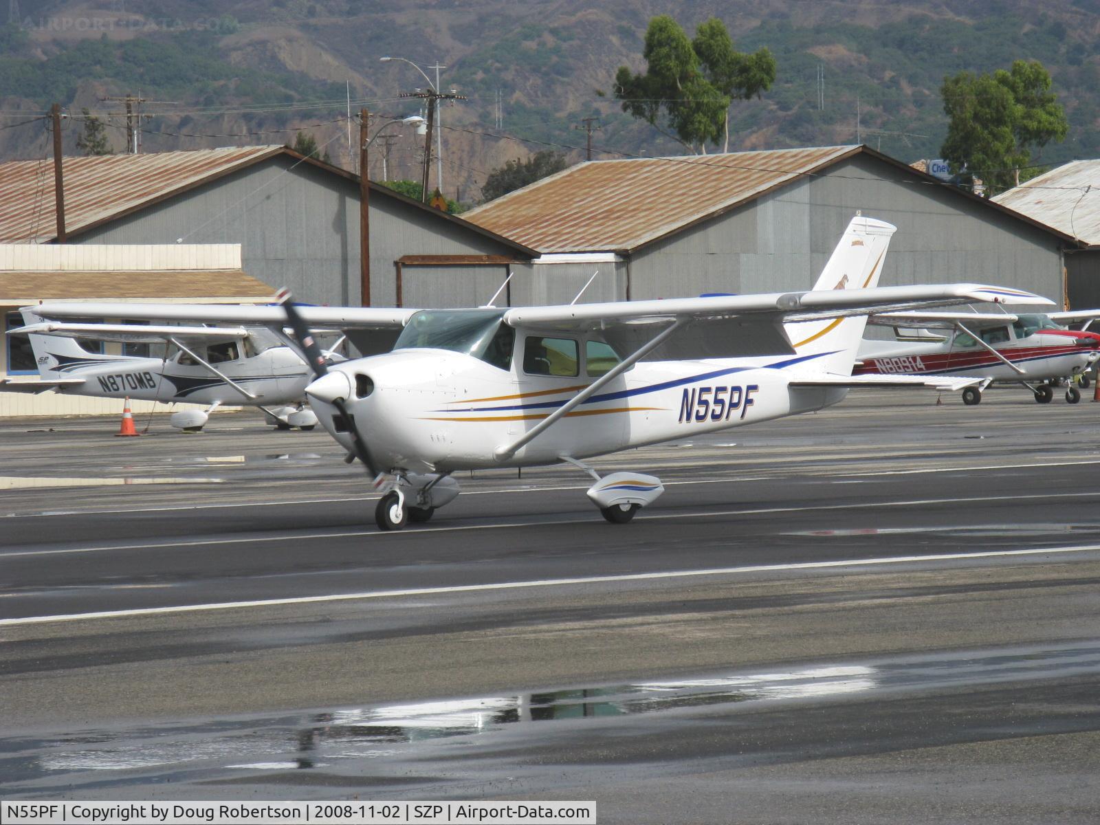 N55PF, 1966 Cessna 182K Skylane C/N 18257888, 1966 Cessna 182K SKYLANE, Continental O-470-S 230 Hp, landing roll Rwy 22